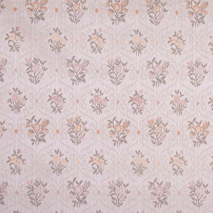 Beige/Moss/Premier Rose/Wheat Floral Woven