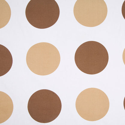 Off-White/Chocolate/Tan Polka Dots Canvas