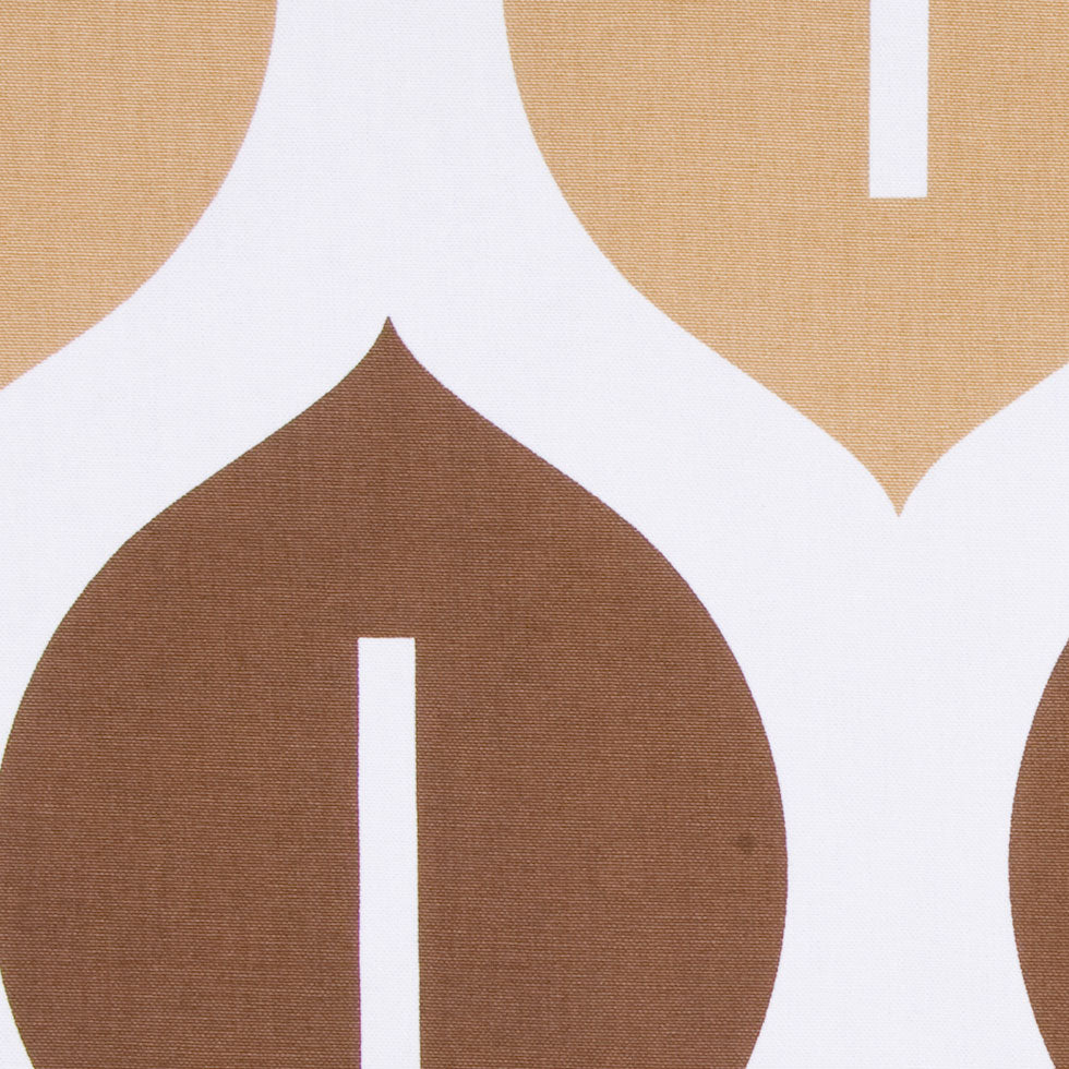 Off-White/Chocolate/Tan Geometric Canvas Detail