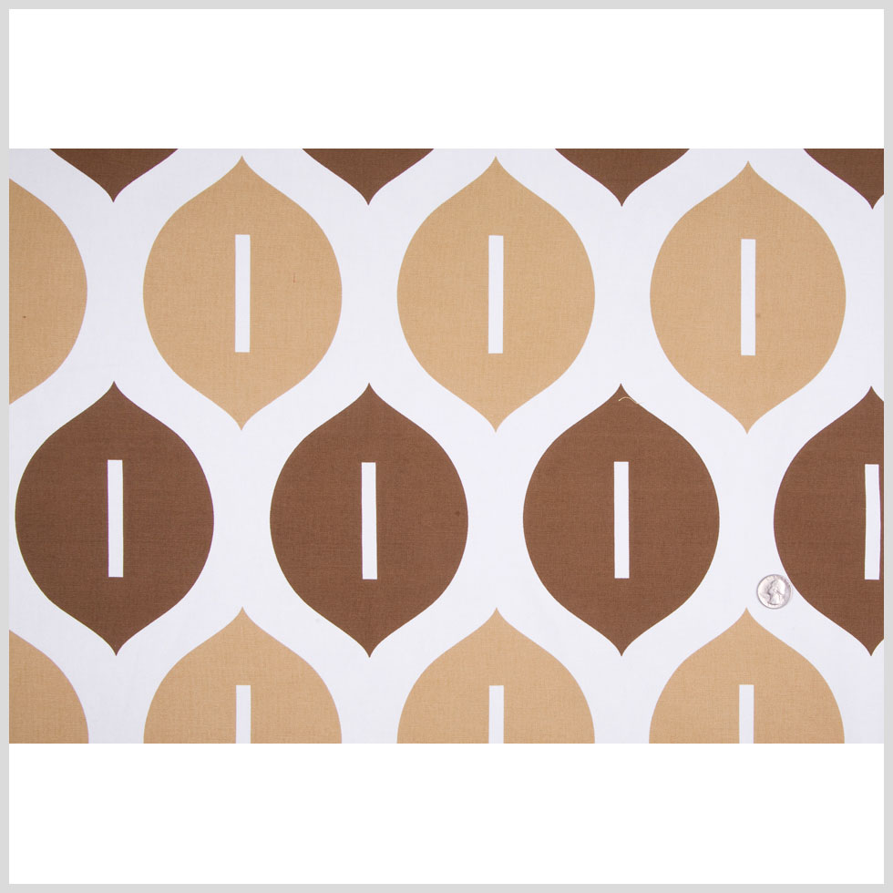 Off-White/Chocolate/Tan Geometric Canvas Full