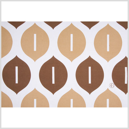 Off-White/Chocolate/Tan Geometric Canvas Full
