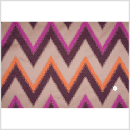 Magenta/Chocolate/Pumpkin/Beige Zig Zag Woven Full