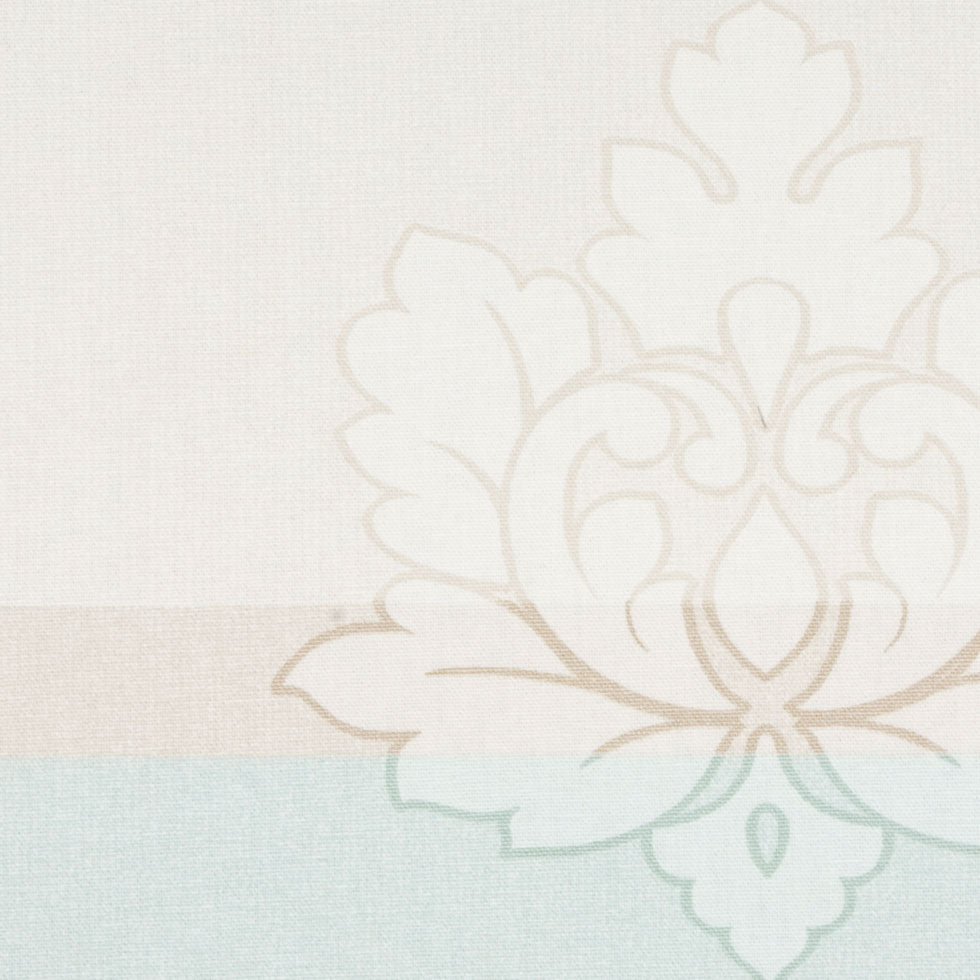 Beige/Taupe/Tiffany Blue Stripes Canvas Detail