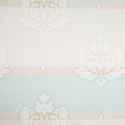 Beige/Taupe/Tiffany Blue Stripes Canvas