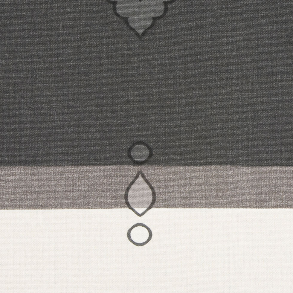 Black/Heather Gray/Cream Stripes Canvas Detail