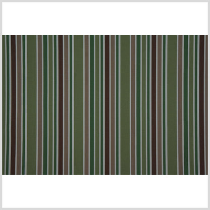 Kiwi/Taupe/Kelly Green/White/Chocolate Stripes Woven Full