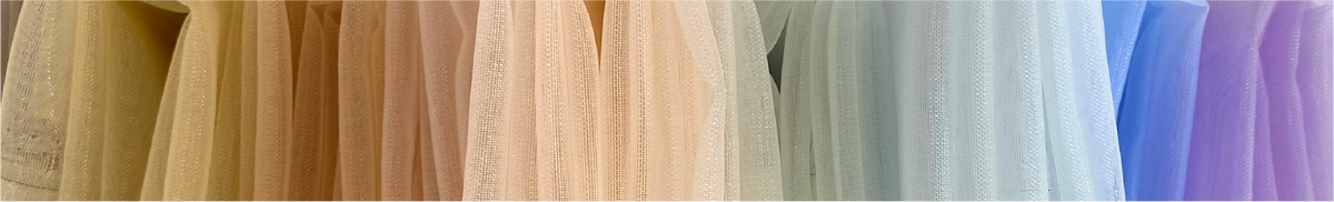 A close up of a bunch of different colored tulle