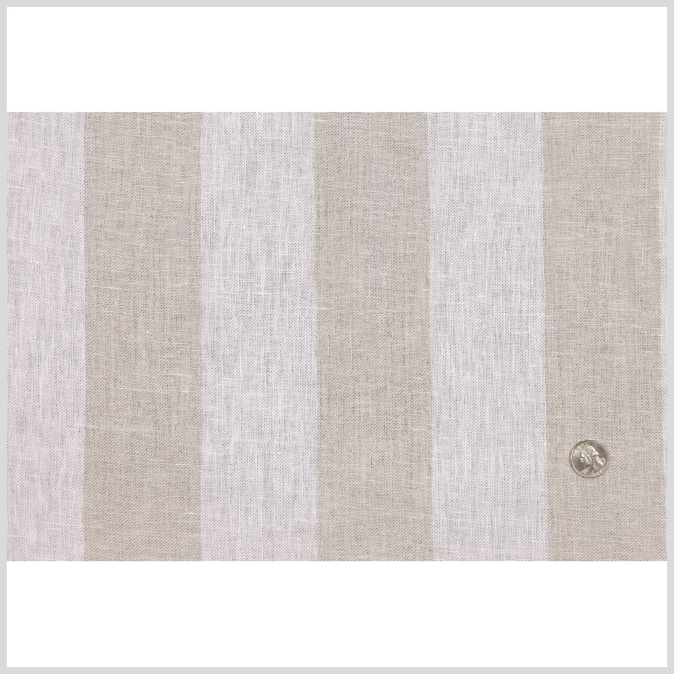 Ivory 2 Stripes Linen Full