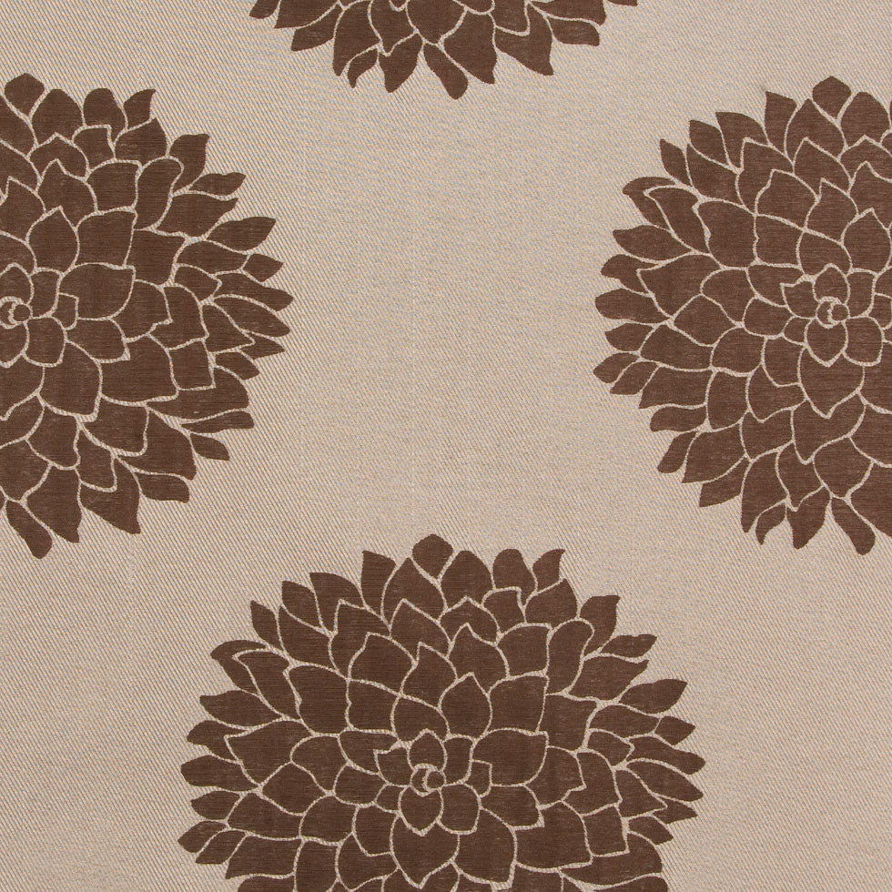 Coffee Floral Woven Detail