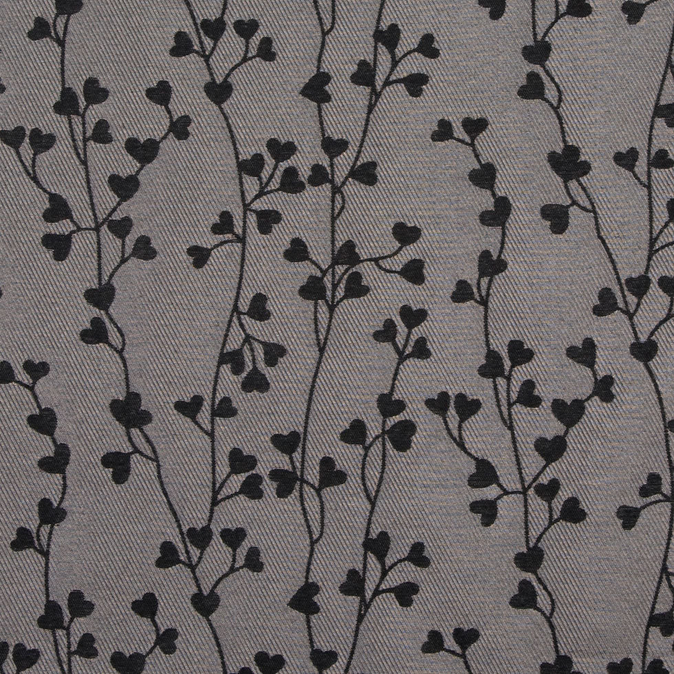 Black Floral Woven Detail