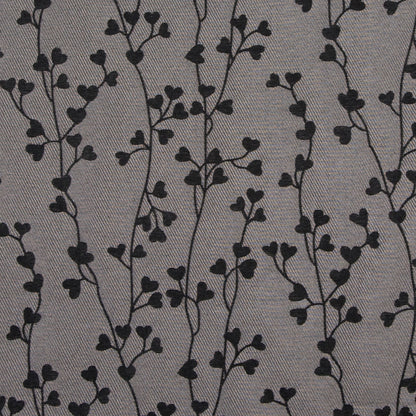 Black Floral Woven Detail