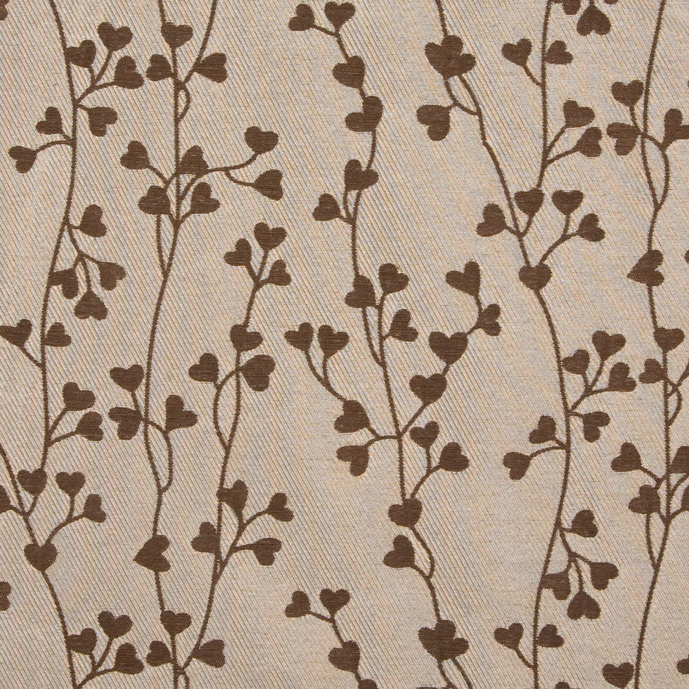 Coffee Floral Woven Detail