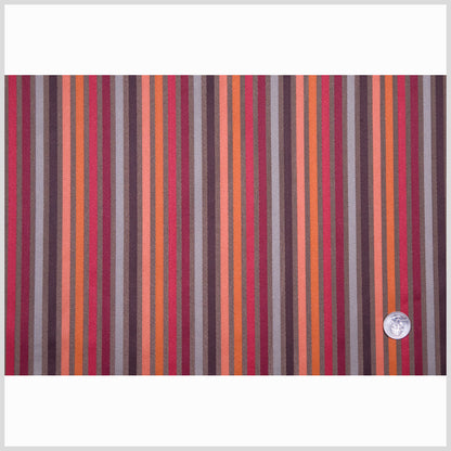 Chocolate/Pumpkin/Wine/Stone Stripes Woven Full