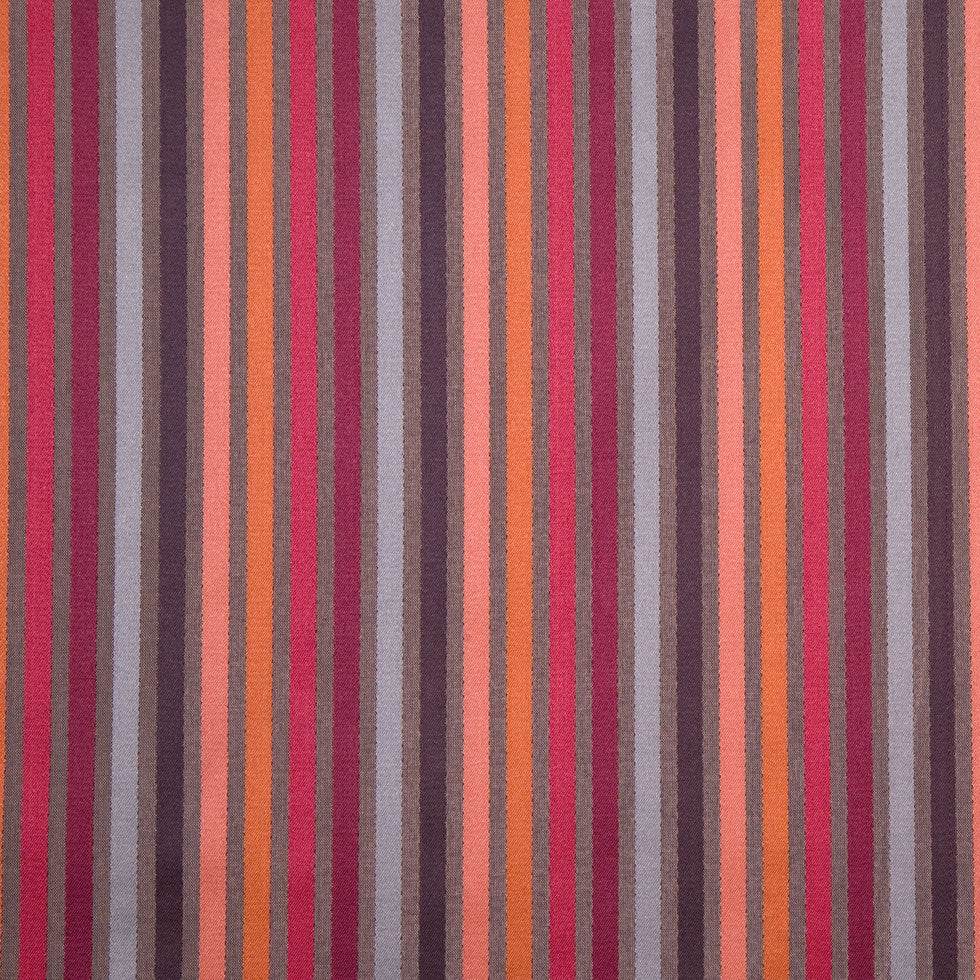 Chocolate/Pumpkin/Wine/Stone Stripes Woven