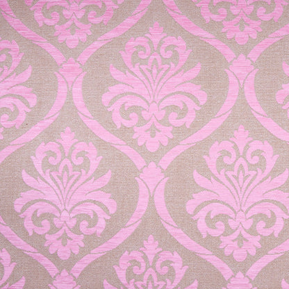 Rose/Beige Damask Chenille