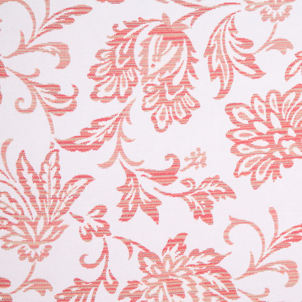 Wine/Beige/Cinnamon/Celadon Floral Woven
