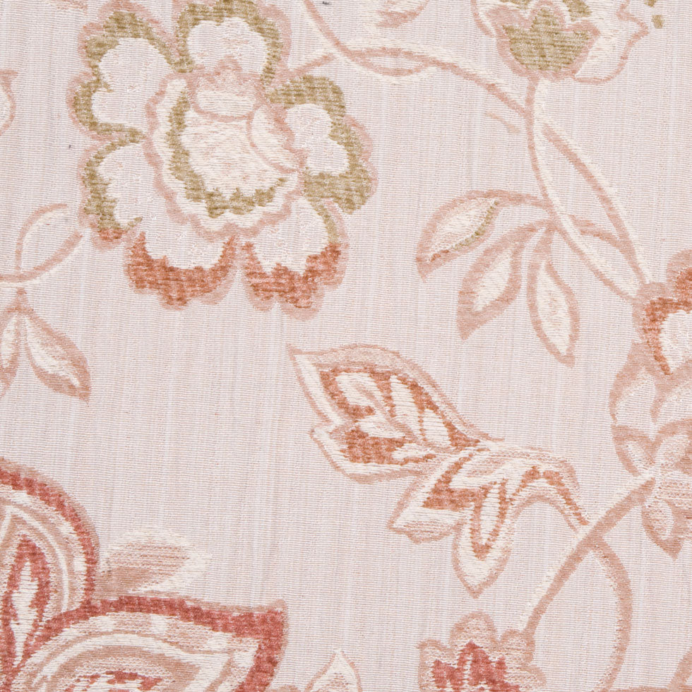 Khaki/Tan Floral Chenille Detail