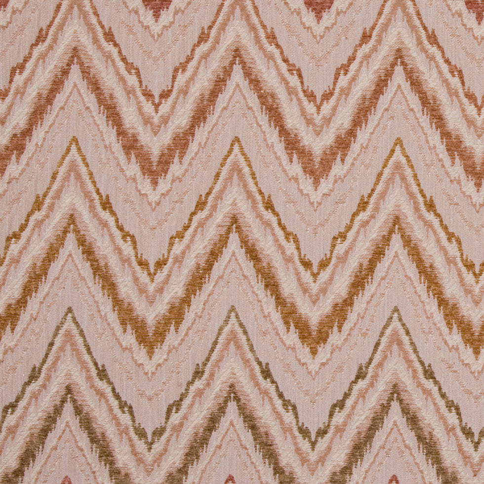 Beige/Moss/Tan/Cinnamon Stripes Chenille Detail