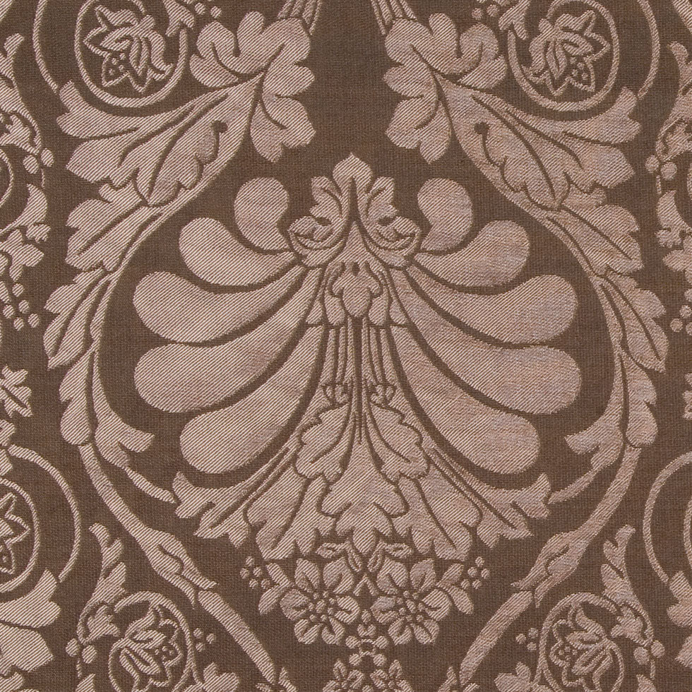 Moss Brown/Gold Damask Brocade Detail