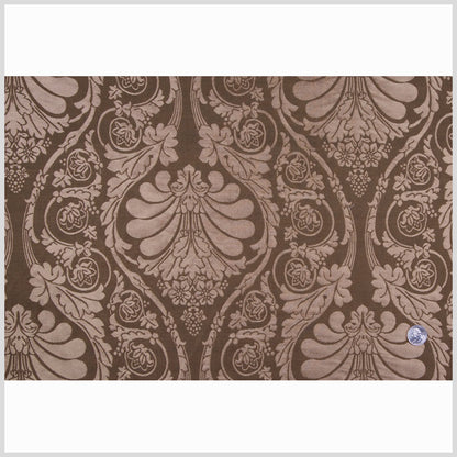 Moss Brown/Gold Damask Brocade Full