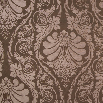 Moss Brown/Gold Damask Brocade