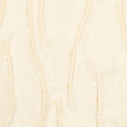 Cream Geometric Woven Detail