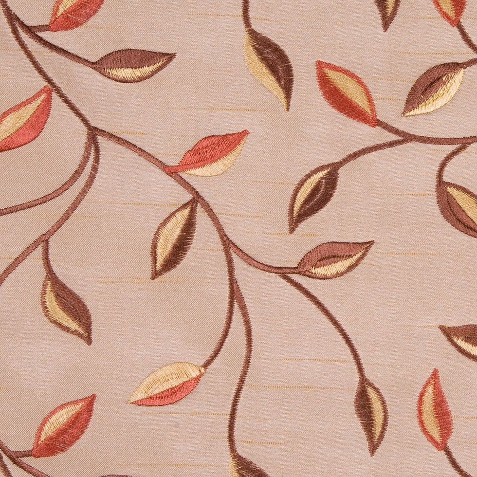 Victorian Gold/Rustique/Cinnamon/Gold Floral Shantung   /Dupioni Detail