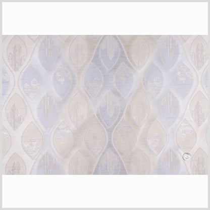 Soft Silver/Ice Blue Geometric Woven Full