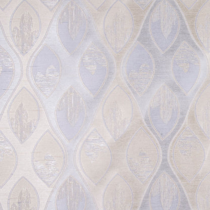 Soft Silver/Ice Blue Geometric Woven