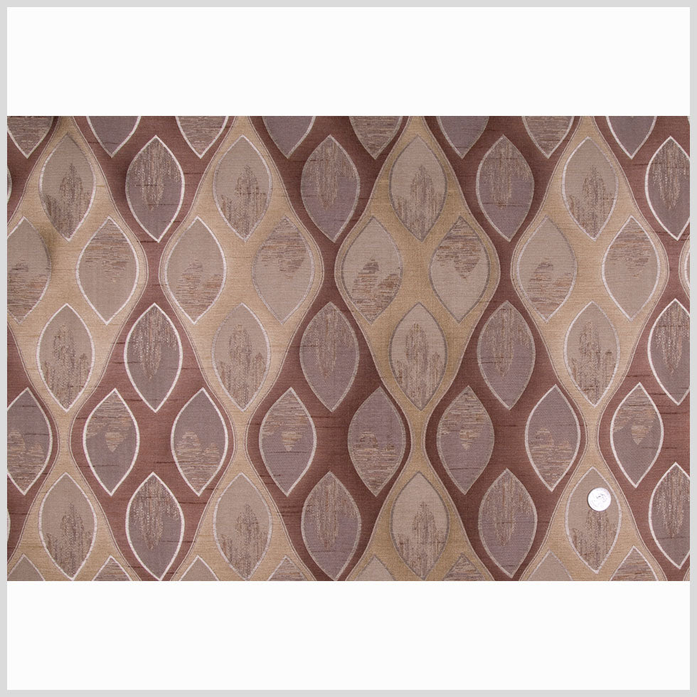 Chocolate/Antique Gold Geometric Woven Full
