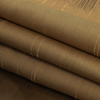 Antique Gold Ikat Stripes Organza and Dupioni Jacquard Folded