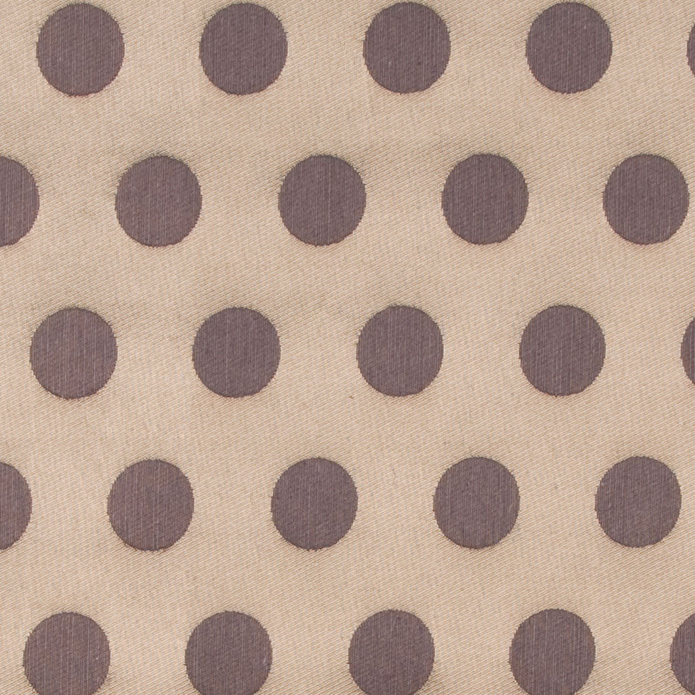 Gold/Chocolate Polka Dots Woven Detail