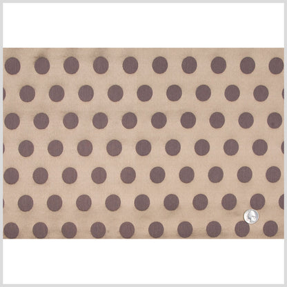 Gold/Chocolate Polka Dots Woven Full