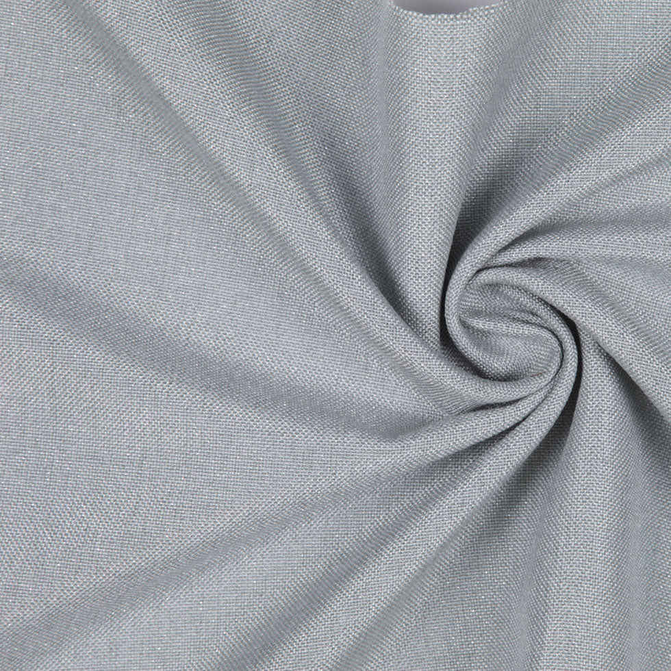 Spa/Metallic Silver Solid Linen Lame