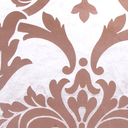 Beige/Chocolate Damask Velvet Detail