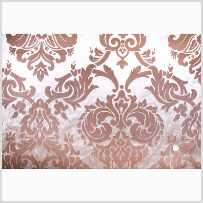 Beige/Chocolate Damask Velvet Full