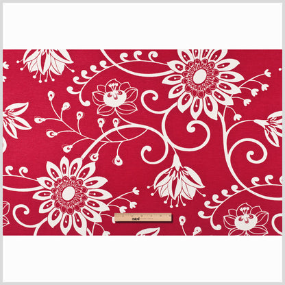 Off-White/Primary Red Floral Canvas Full