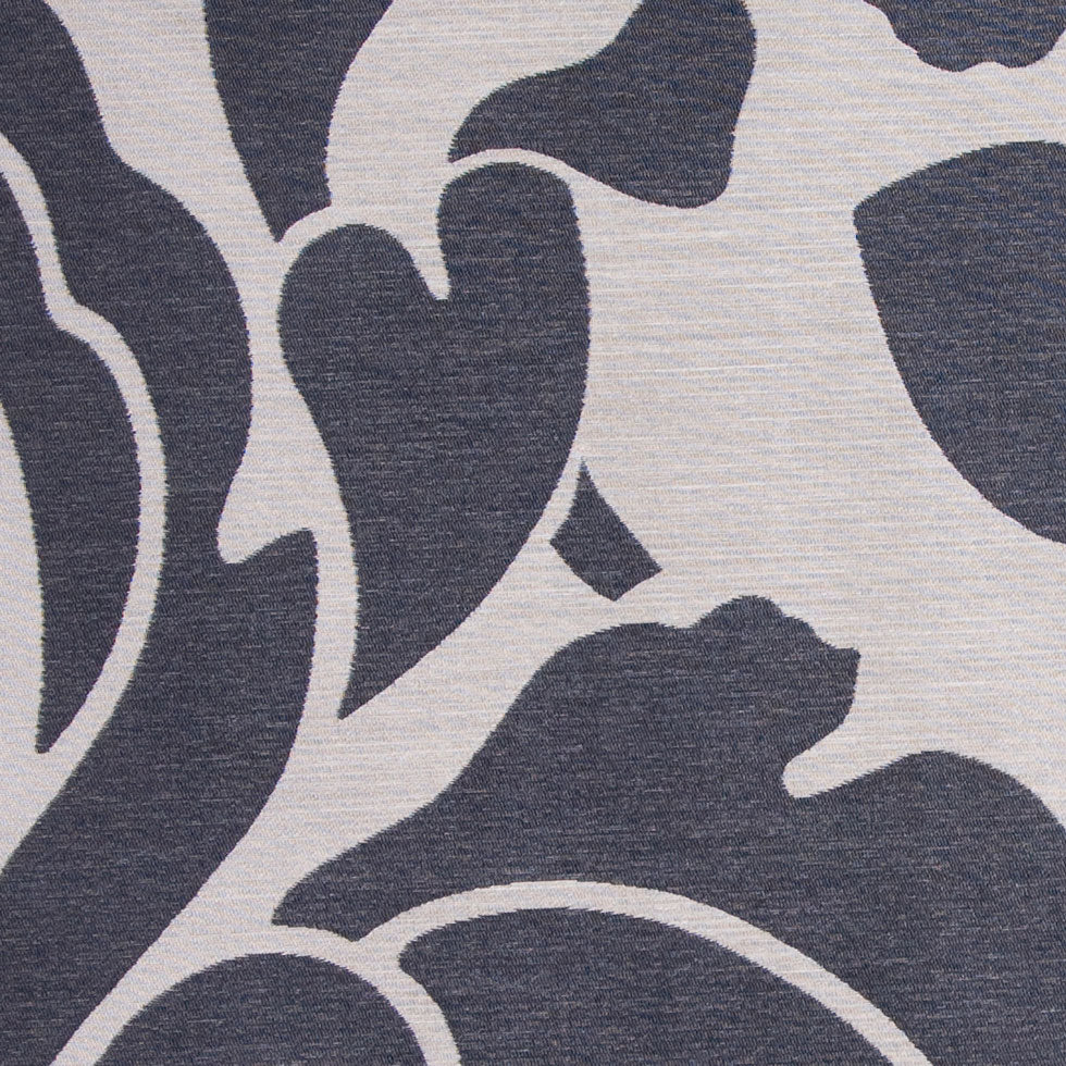 Cream/Black Floral Woven Detail