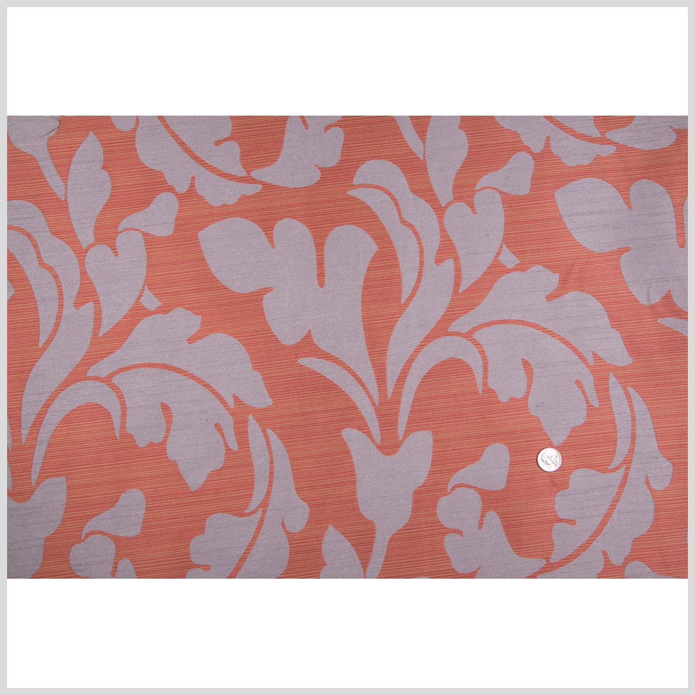 Terracotta/Gray Floral Woven Full