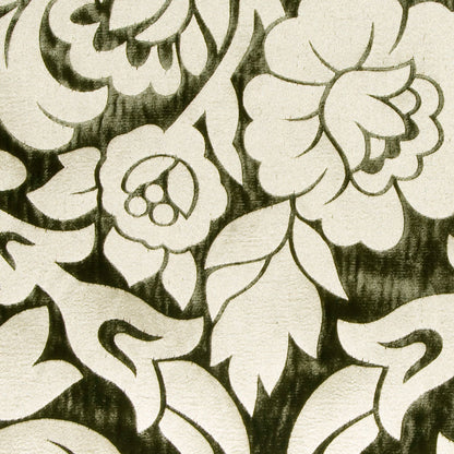 Moss/Royal Gold Floral Velvet Detail