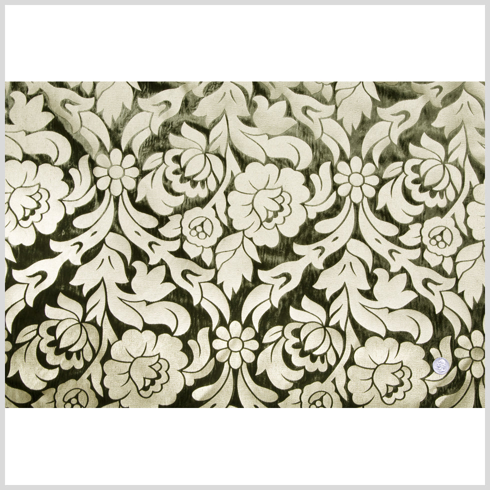 Moss/Royal Gold Floral Velvet Full