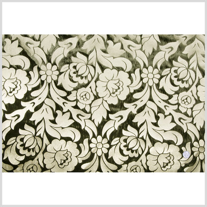 Moss/Royal Gold Floral Velvet Full