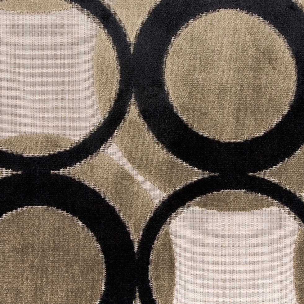 Black/Gray Geometric Chenille Detail