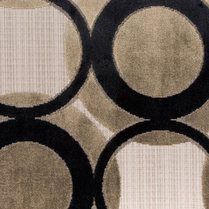 Black/Gray Geometric Chenille Detail