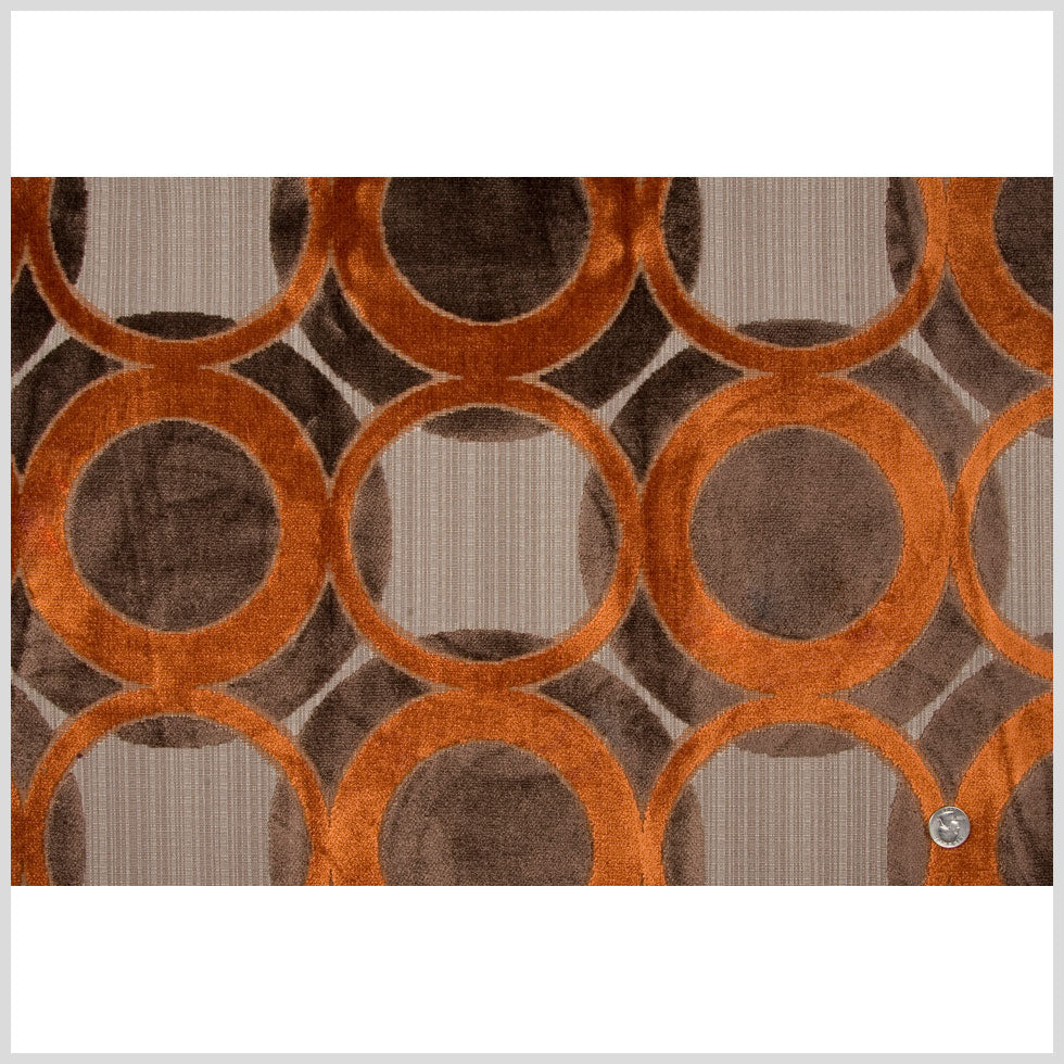 Chocolate/Pumpkin Geometric Chenille Full