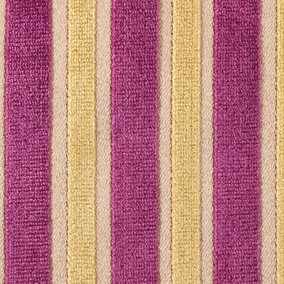 Lemon Fuchsia Stripes Velvet Detail