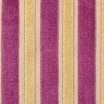 Lemon Fuchsia Stripes Velvet Detail