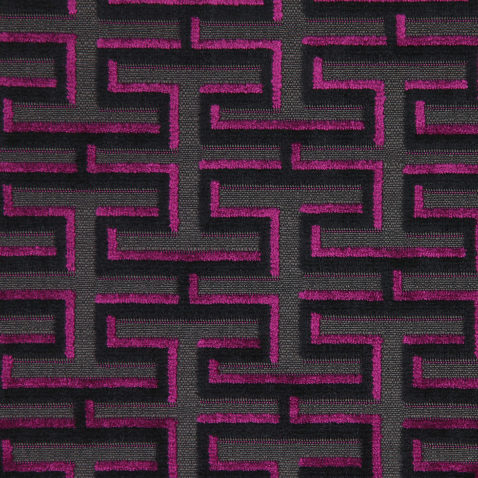 Zwart Cardinal Square Geometric Velvet