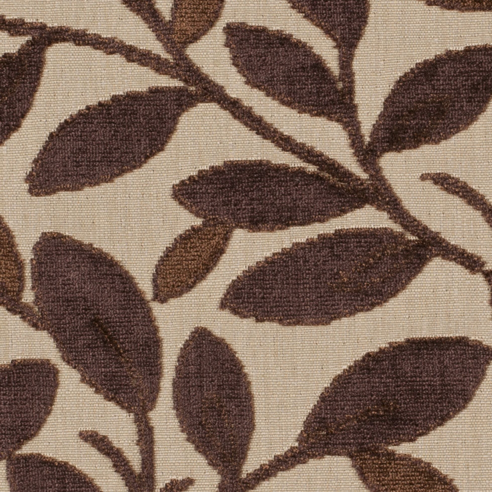 Beige/Mocha Floral Chenille Detail
