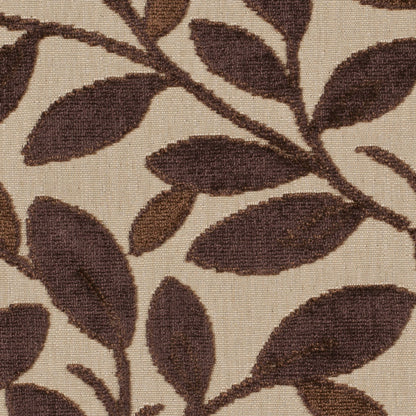 Beige/Mocha Floral Chenille Detail